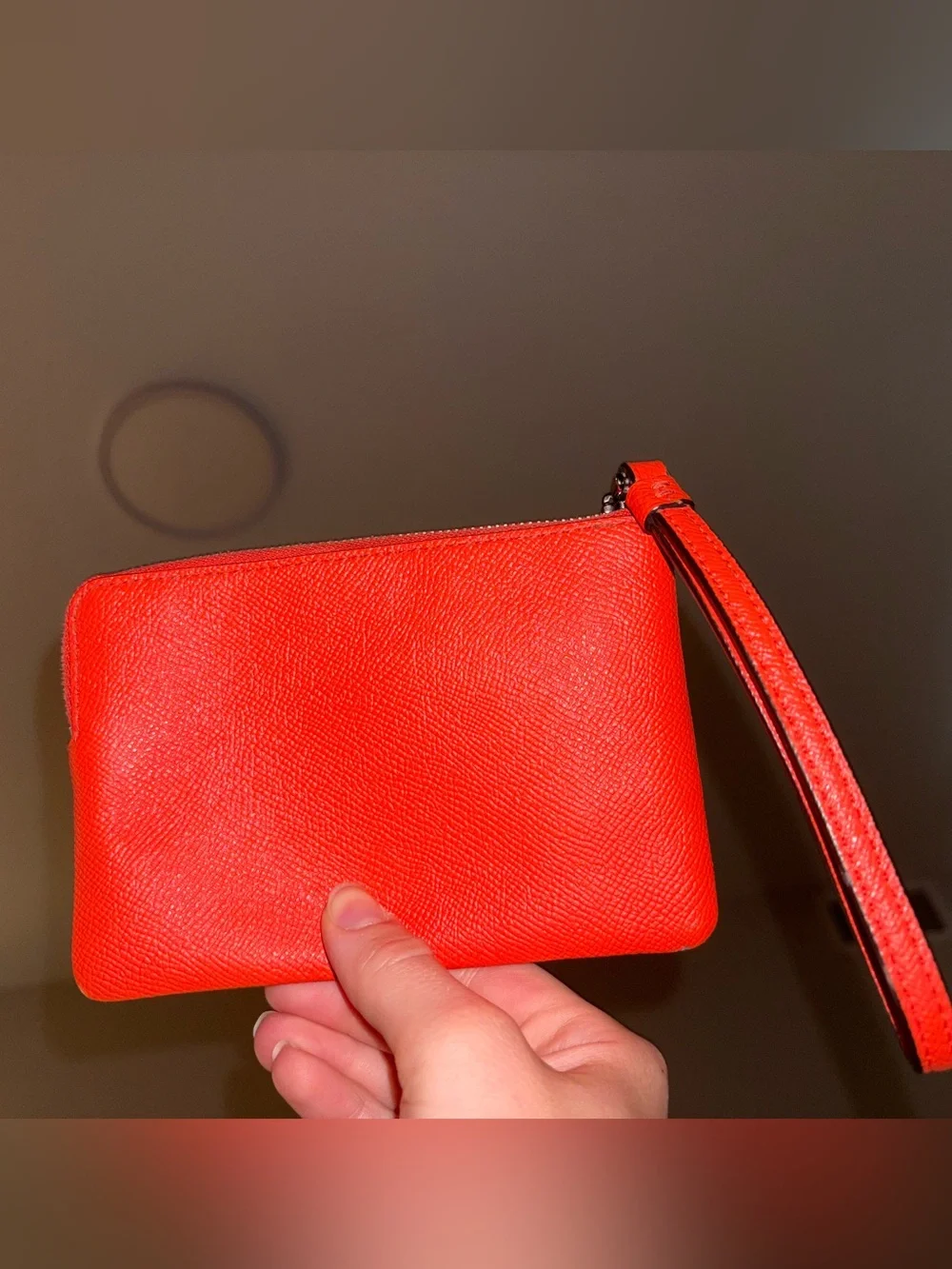Coach Red Leather Wristlet